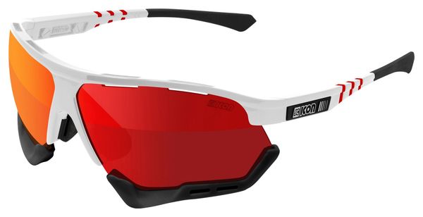 Scicon Sports Aerocomfort SCN PP Regular Lunettes De Soleil De Performance Sportive (Scnpp Multimorror Rouge/Luminosité Blanche)