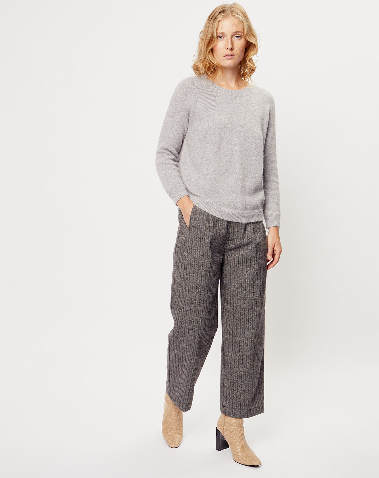 See u Soon Pantalon en Laine mélangée Emy gris