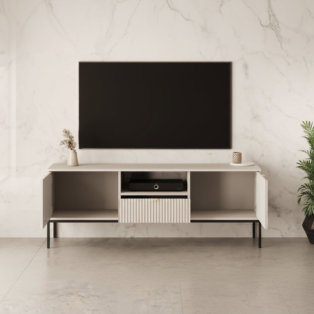 Navil - TV-Meubel - Beige - 154x39x56 cm