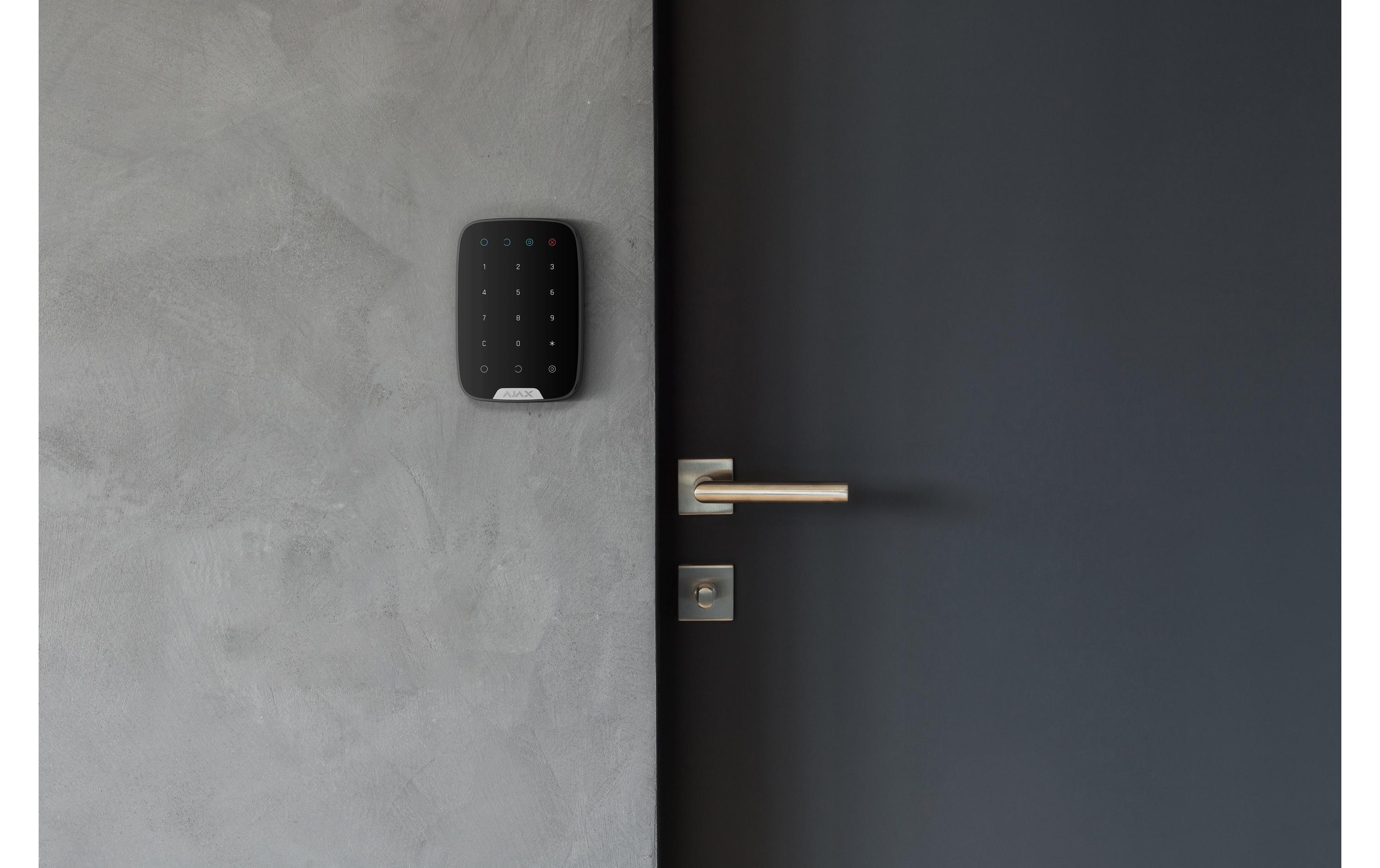 Bedienteil Baseline KeyPad Jeweller Schwarz<br>Tastenfeld mit Wandhalterung