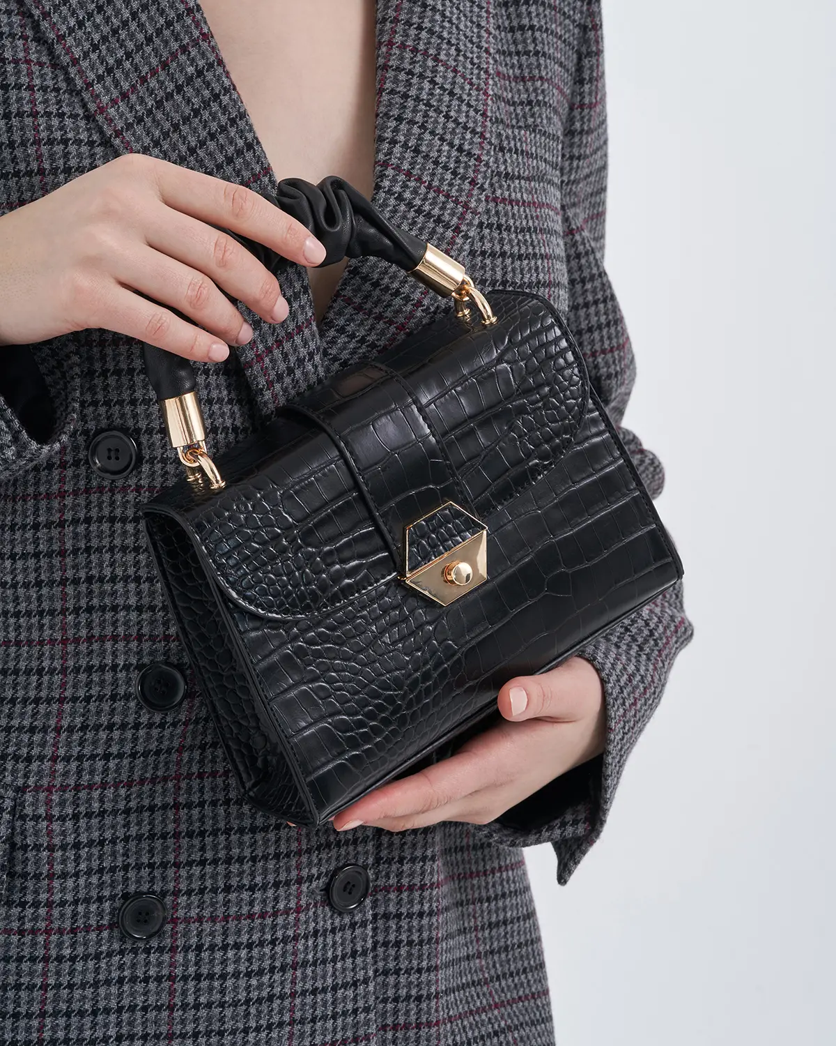 Tasche - Black Crocodile