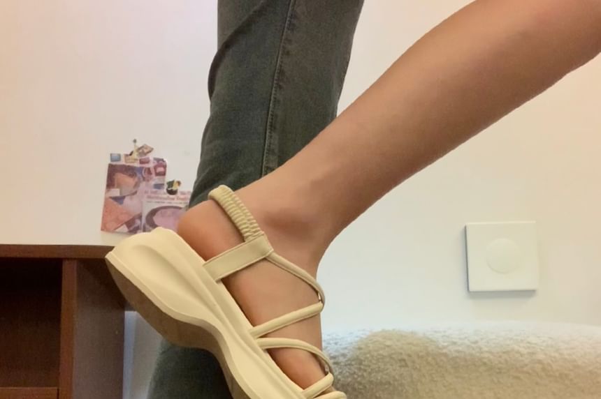 DURAC - Kunstleren plateau sandalen
