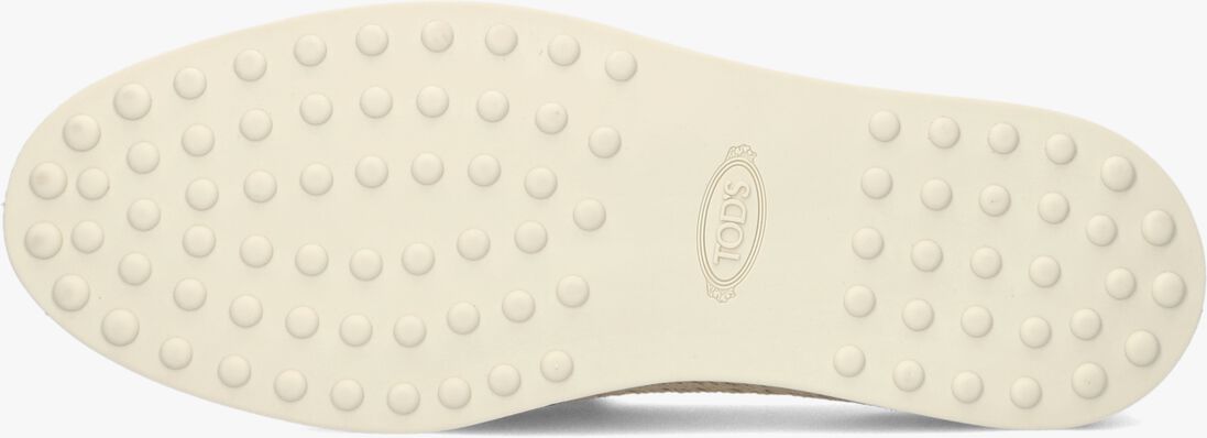 beige tod's instappers gomma rafia 92k mocass.t ring inf.