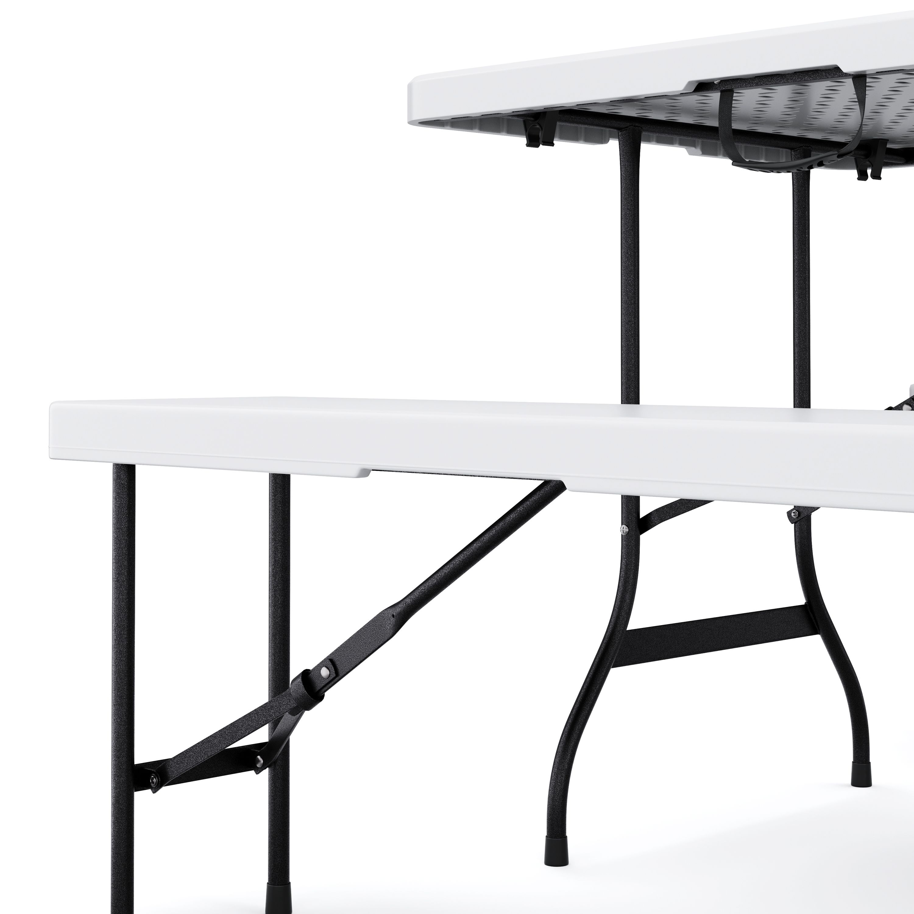 Campingtisch Garnitur klappbar 180 cm weiss