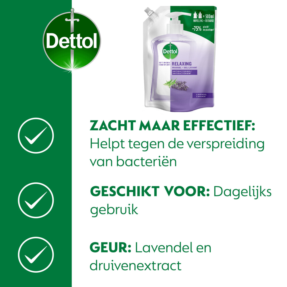 Dettol Refill Handzeep Relaxing Lavender500 ml