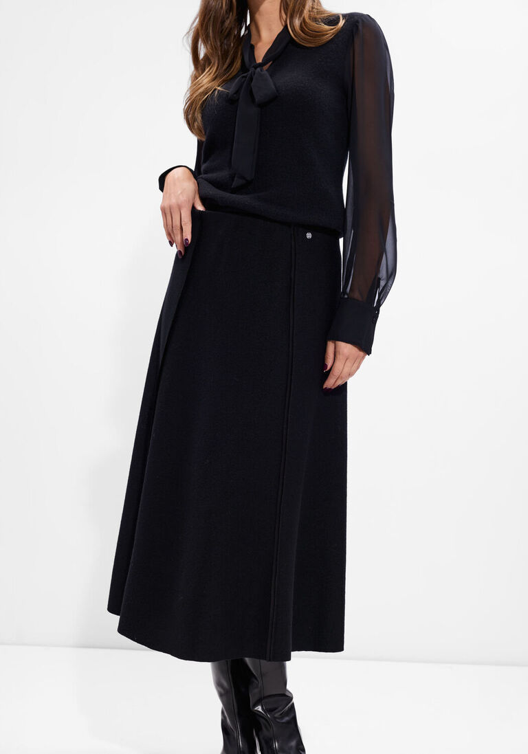 zwarte marc cain collection midirok zc 71.19 j30