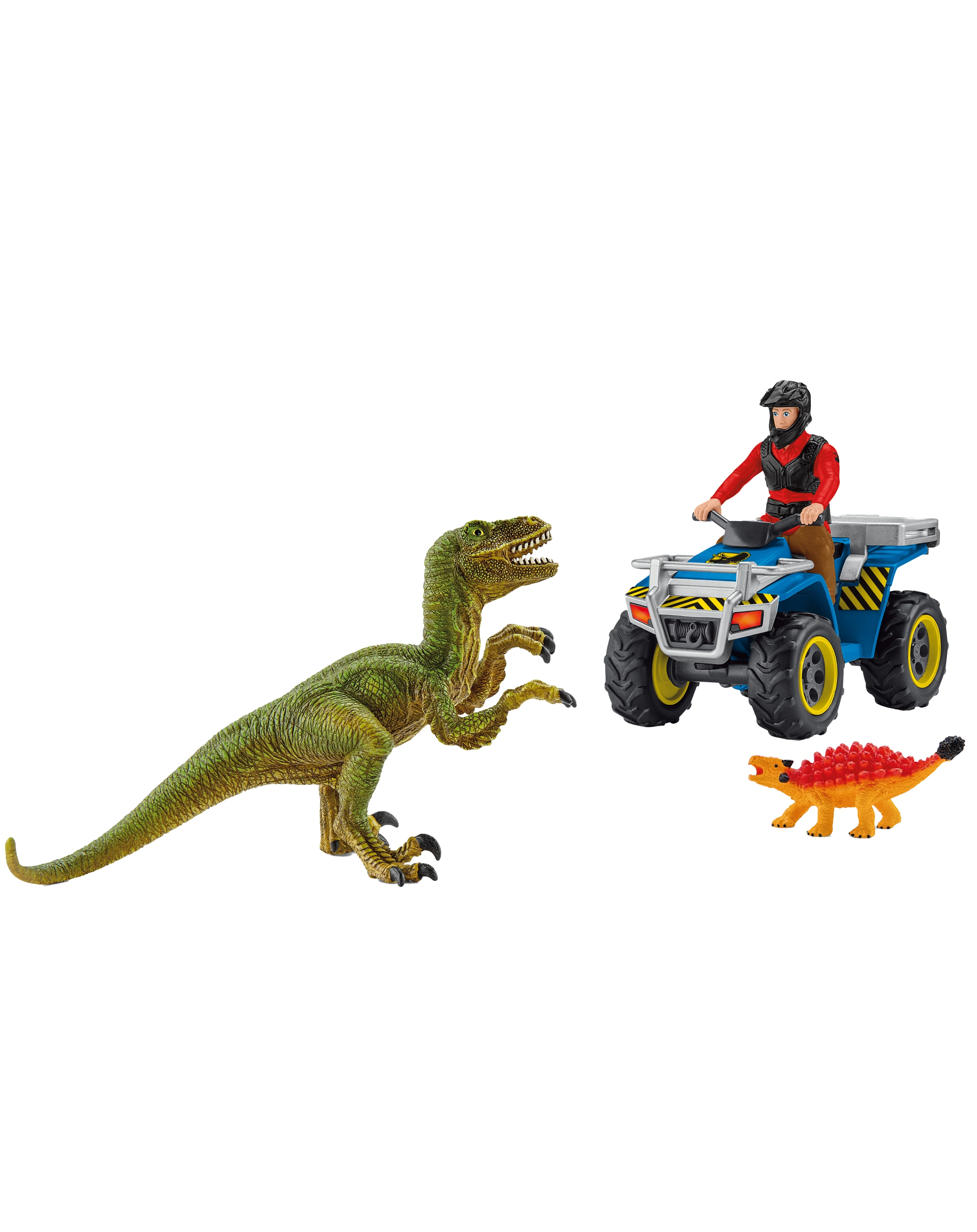 schleich® 41466 Dinosaurs - Flucht auf Quad vor Velociraptor