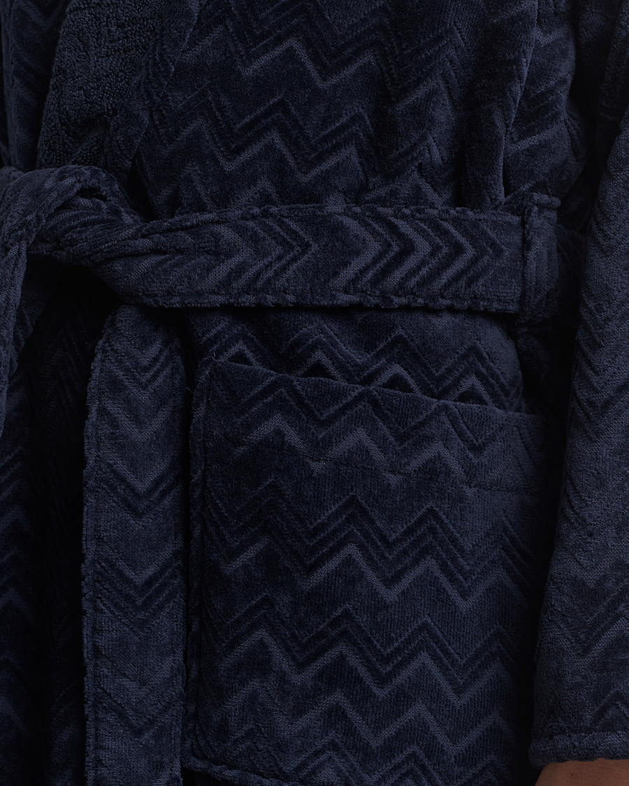 Missoni Home Chalk Bath Robe Navy
