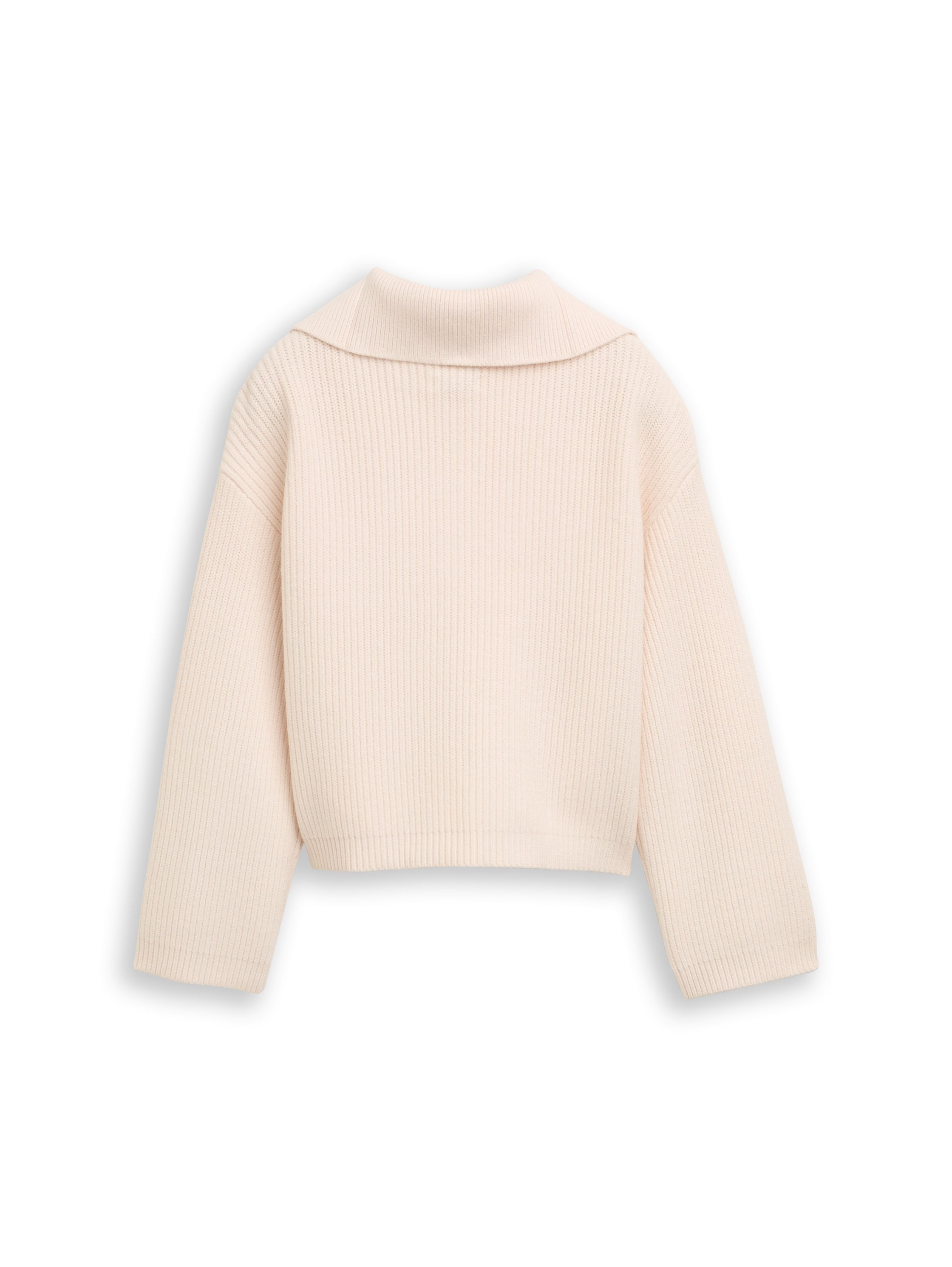 TOM TAILOR Strickpullover , kurz, mit Zipper und Schlauchkragen