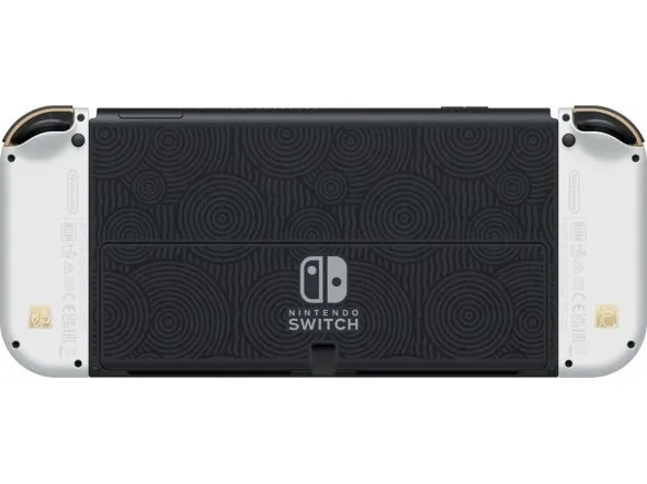 Nintendo Switch OLED - The Legend of Zelda: Tears of the Kingdom Edition - Spilkonsol - Full HD - hvid, grøn, guld
