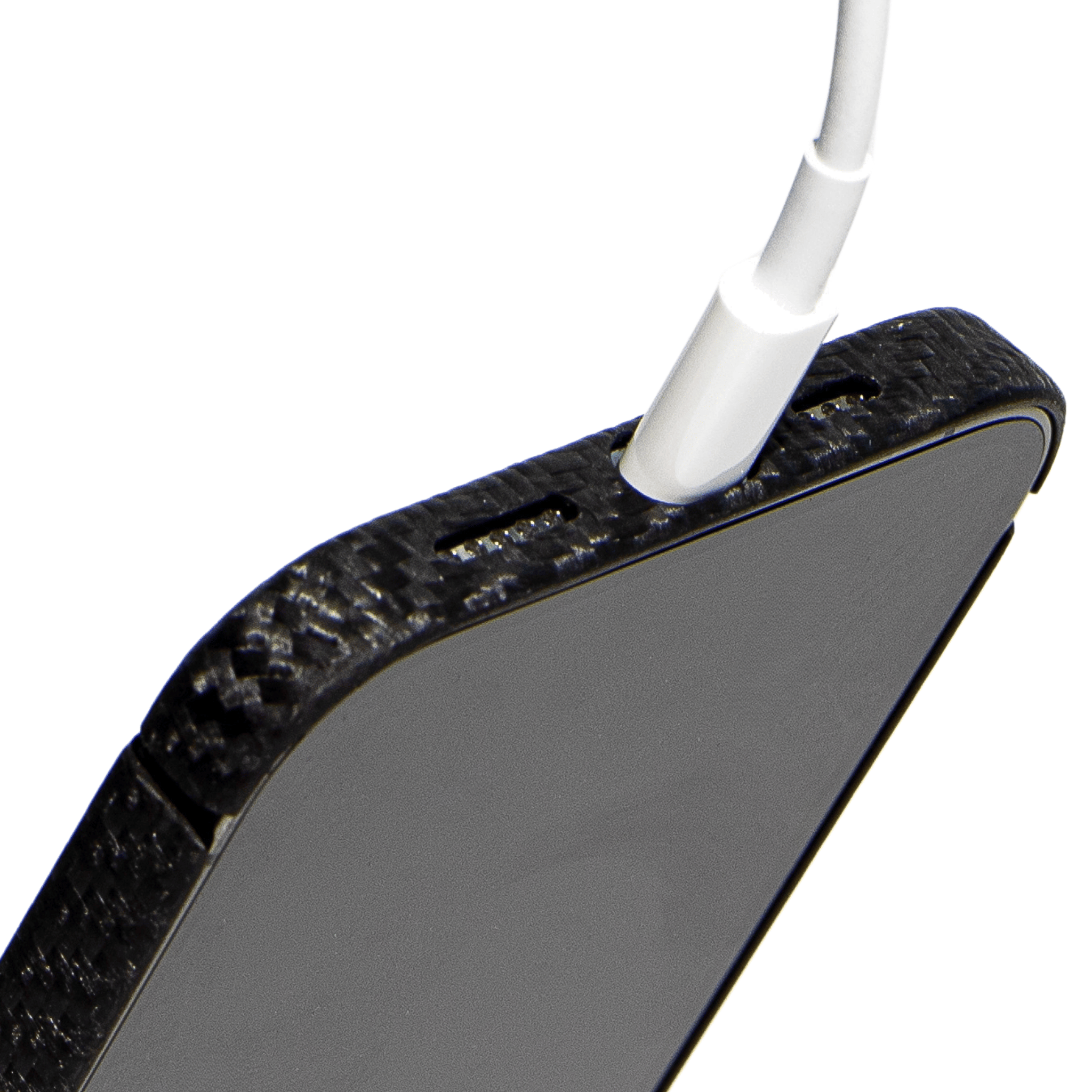 iPhone 15 Pro Max MagSafe Aramid Hardcase Hülle im Carbon Look (CS-2286) - Schwarz