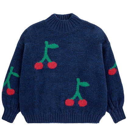 Bobo Choses Bluse - Strick - Cherry überall - Navy Blue