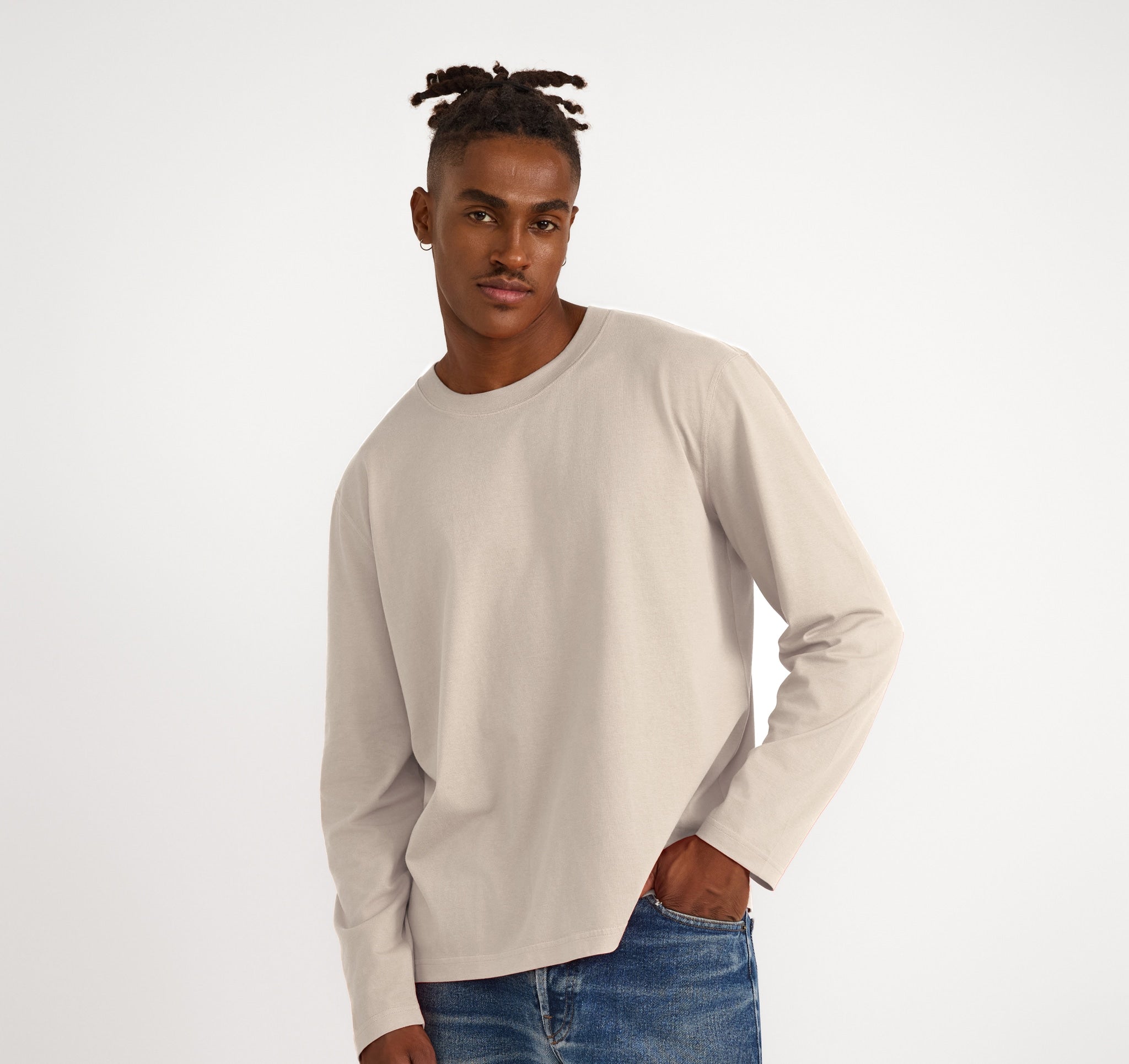 ORGANIC COTTON<br>True Heavy Boxy Fit Long Sleeve Tee