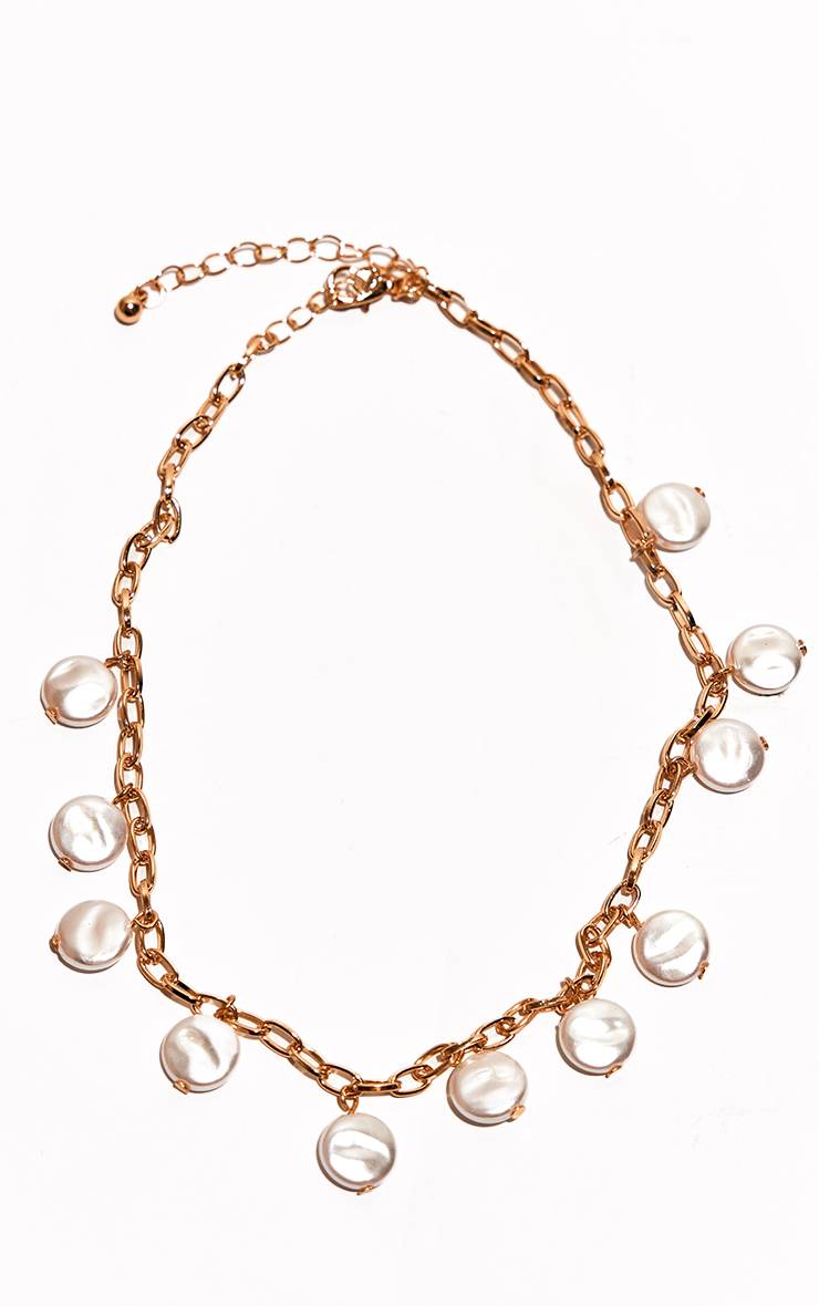 Doré Collier Ras-de-cou Chaîne De Perles