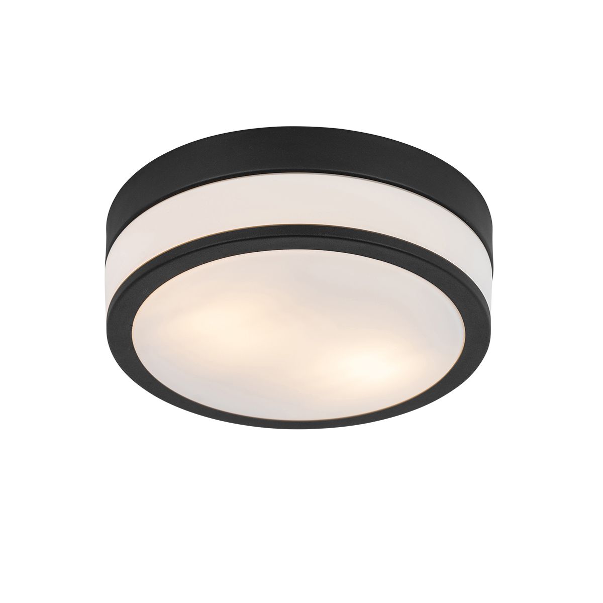 Moderne plafondlamp zwart 28 cm IP44  - Flavi