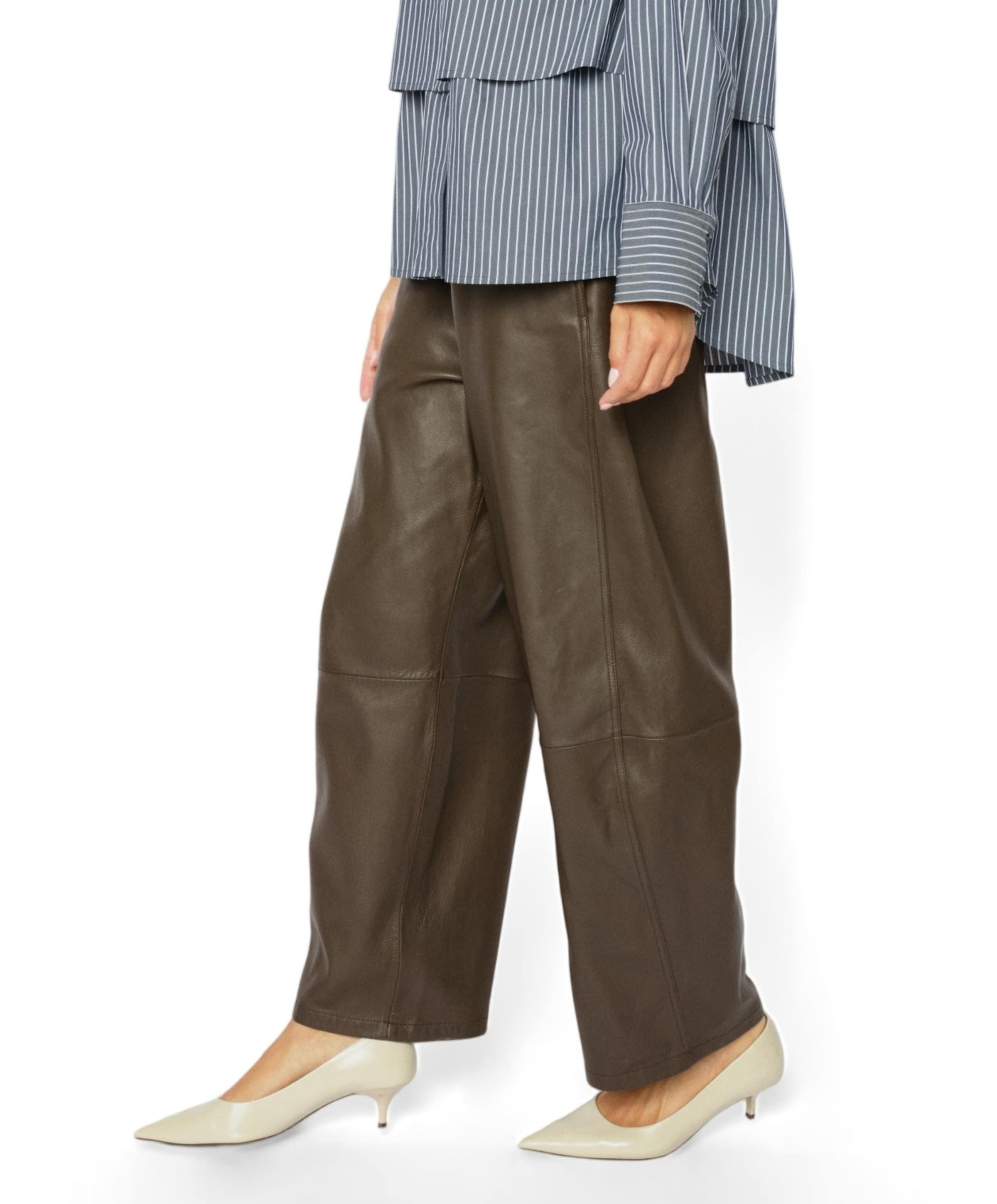 Mos Mosh MMBarrel Leather dames broek bruin