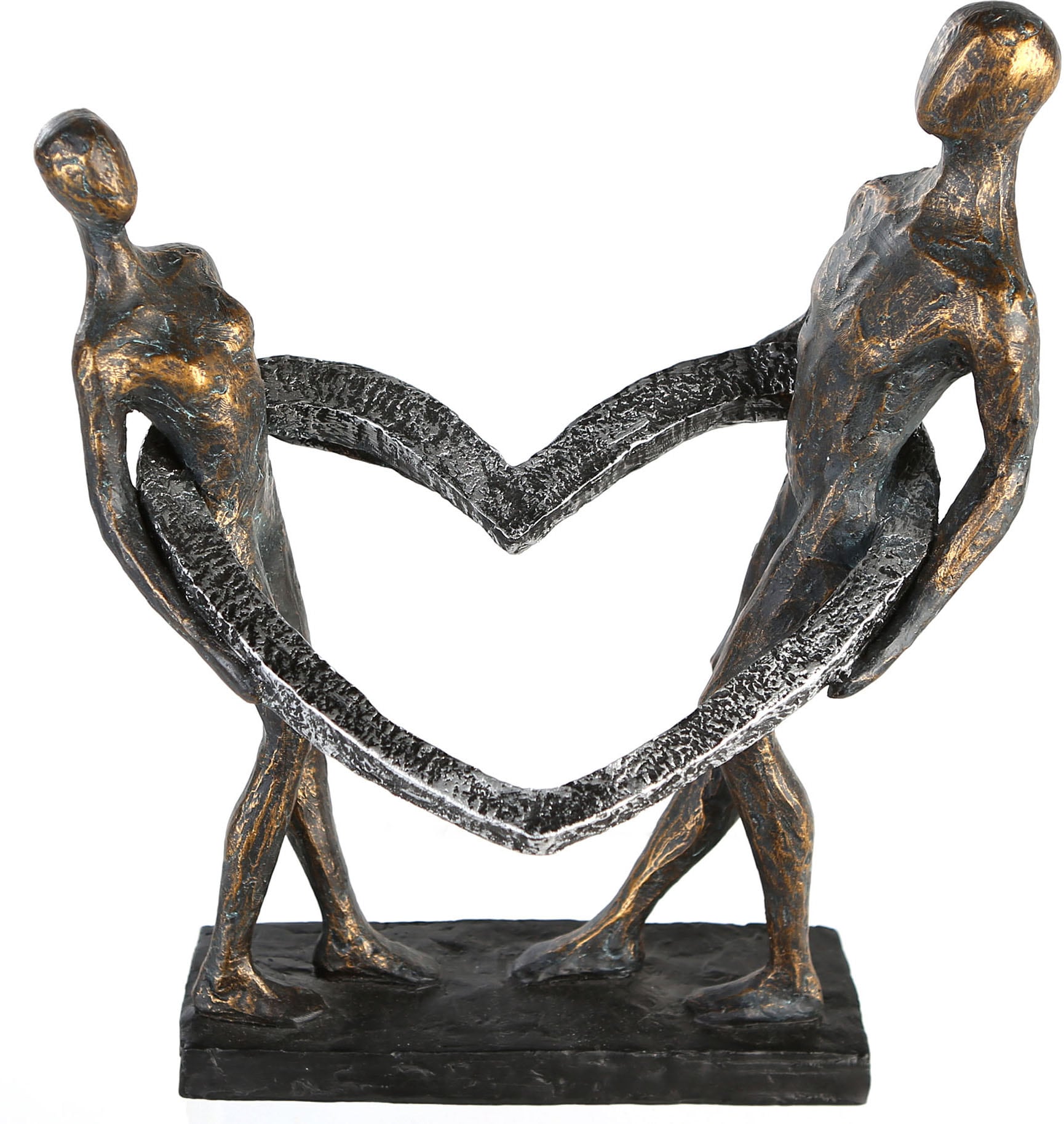 Casablanca by Gilde Dekofigur »Skulptur Connected« Dekoobjekt, Höhe 31 cm, mit Spruchanhänger, Wohnzimmer
