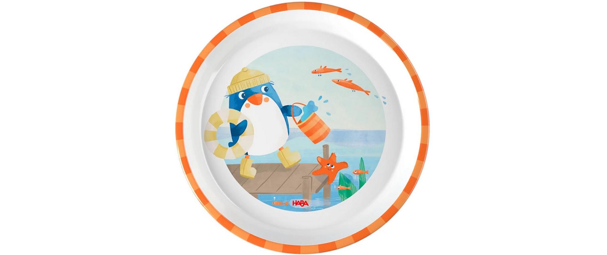 Kinderteller Pinguin MehrfarbigKinderteller mit Motiv