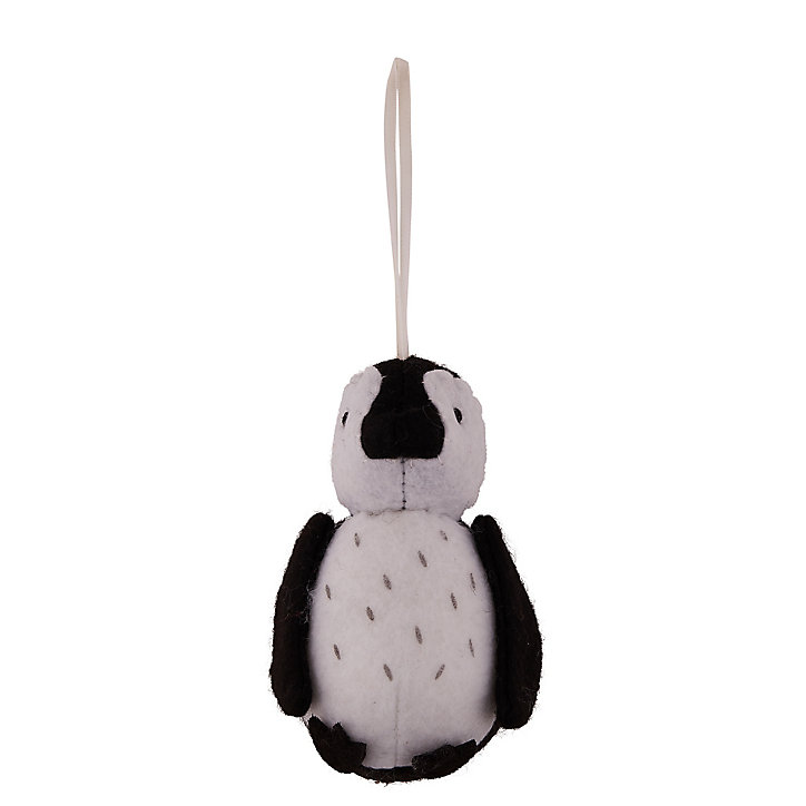 Boule de noel figurine pingouin feutre 13cm
