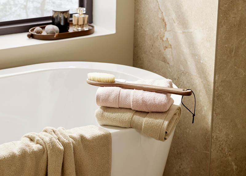 Marna hamp håndkle 50x90 lys beige