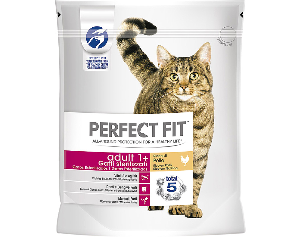 RAÇÃO PARA GATO PERFECT FIT ESTERILIZADO COM GALINHA 2.8KG