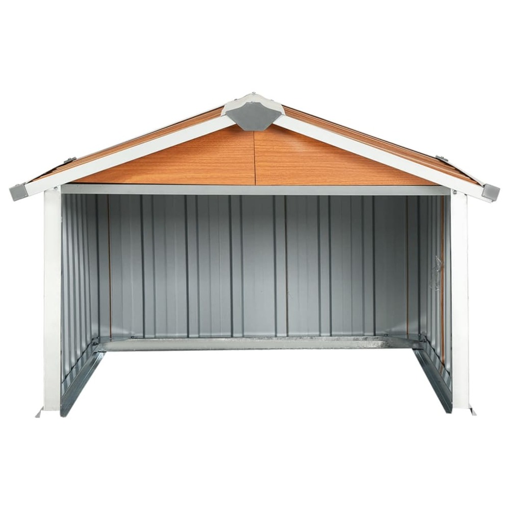 Abri pour robot de jardin 92x97x63 cm acier galvanisé marron