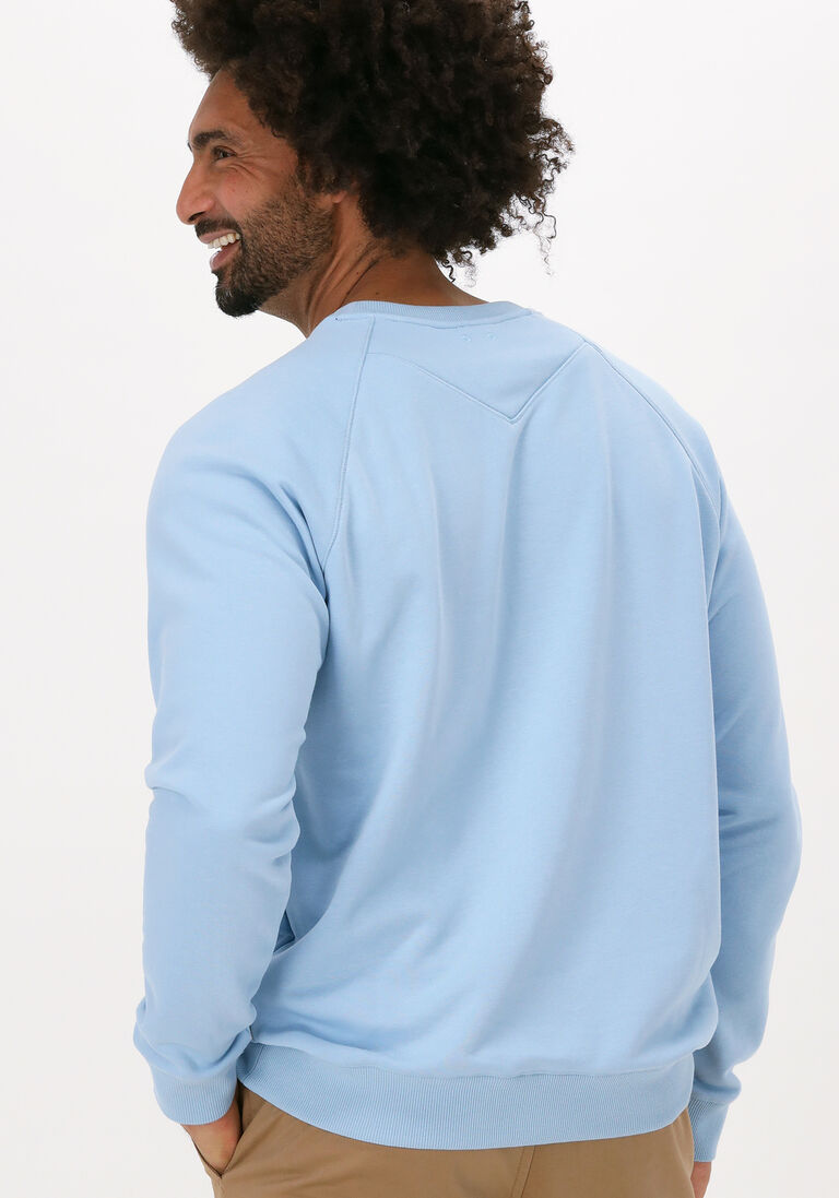 SCOTCH & SODA lichtblauwe scotch & soda sweater embroidered raglan crew-neck s