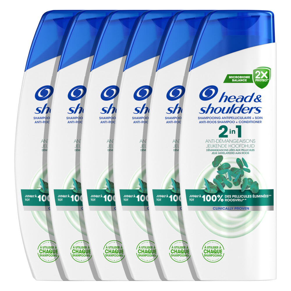 6x Head & Shoulders 2in1 Jeukende Hoofdhuid300 ml