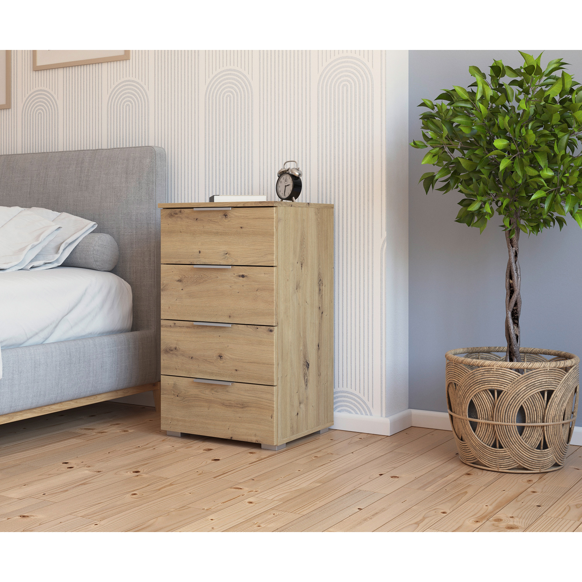 Nachtschrank - Artisan Eiche - 82 cm