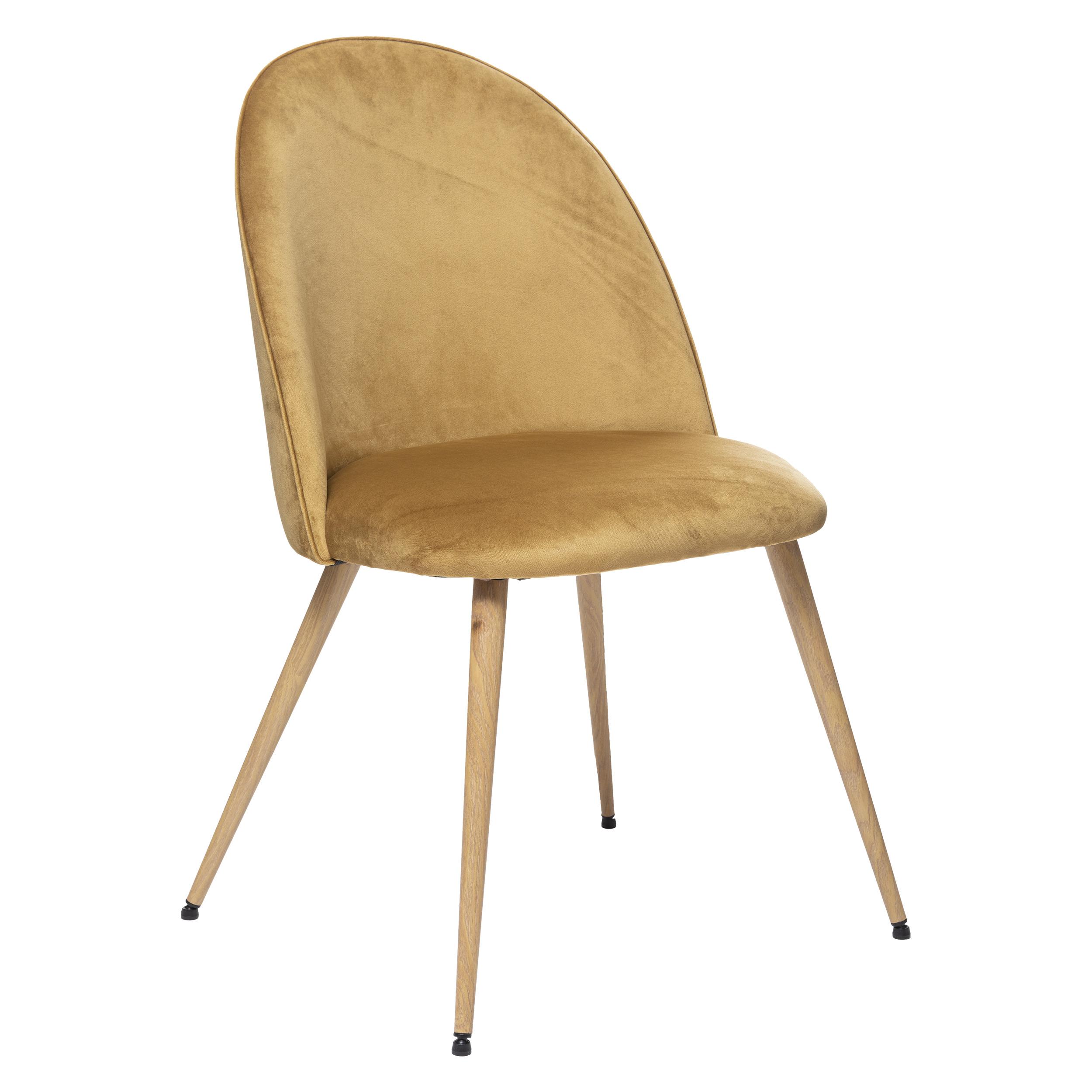 CHAISE IMITATION HETRE SLANO JAUNE CUMIN