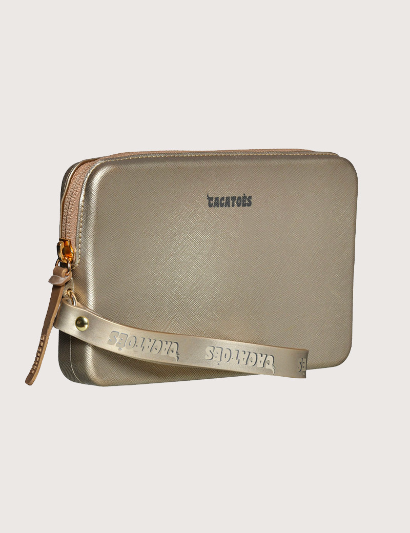 CACATOES POCHETTE GISELA METALLIC DORÉE
