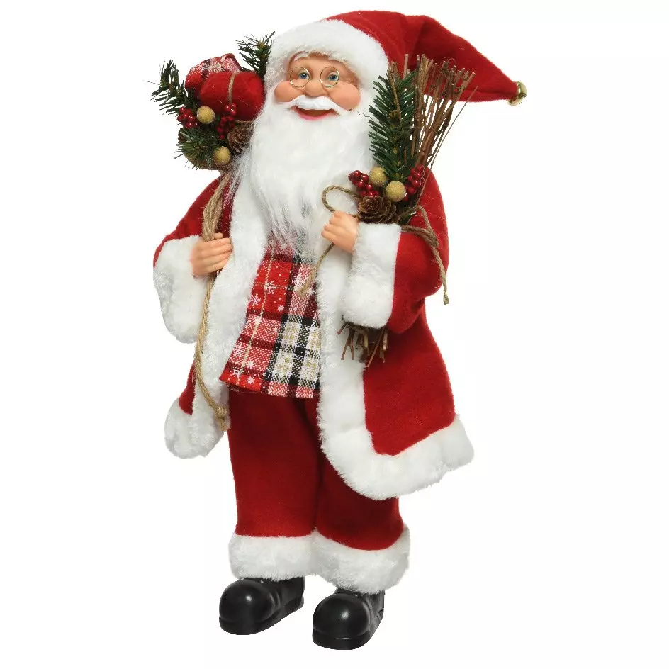 Père Noël déco traditionnel (H45 cm) Sven