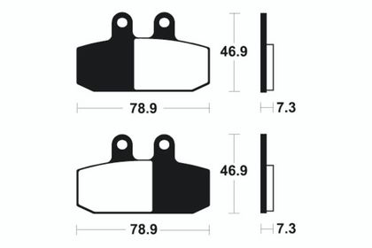 Plaquettes de freins Tecnium Maxi Scooter métal fritté - MSS293