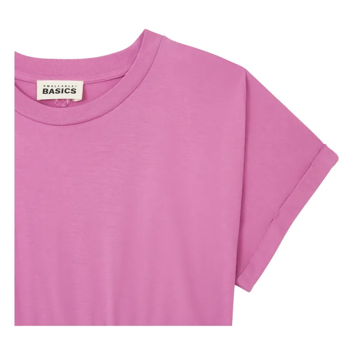 SMALLABLE BASICS Robe Courte Fille Coton Bio | Rose bonbon