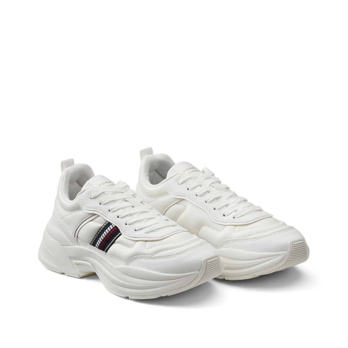 TOMMY HILFIGER<br>Tênis de corrida robusto em couro