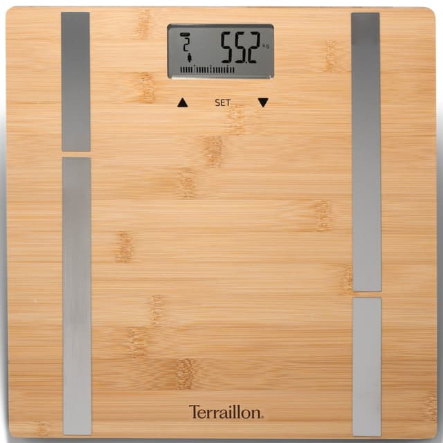 Terraillon Personvåg Bamboo Fit BMI 10-användare, 180 kg