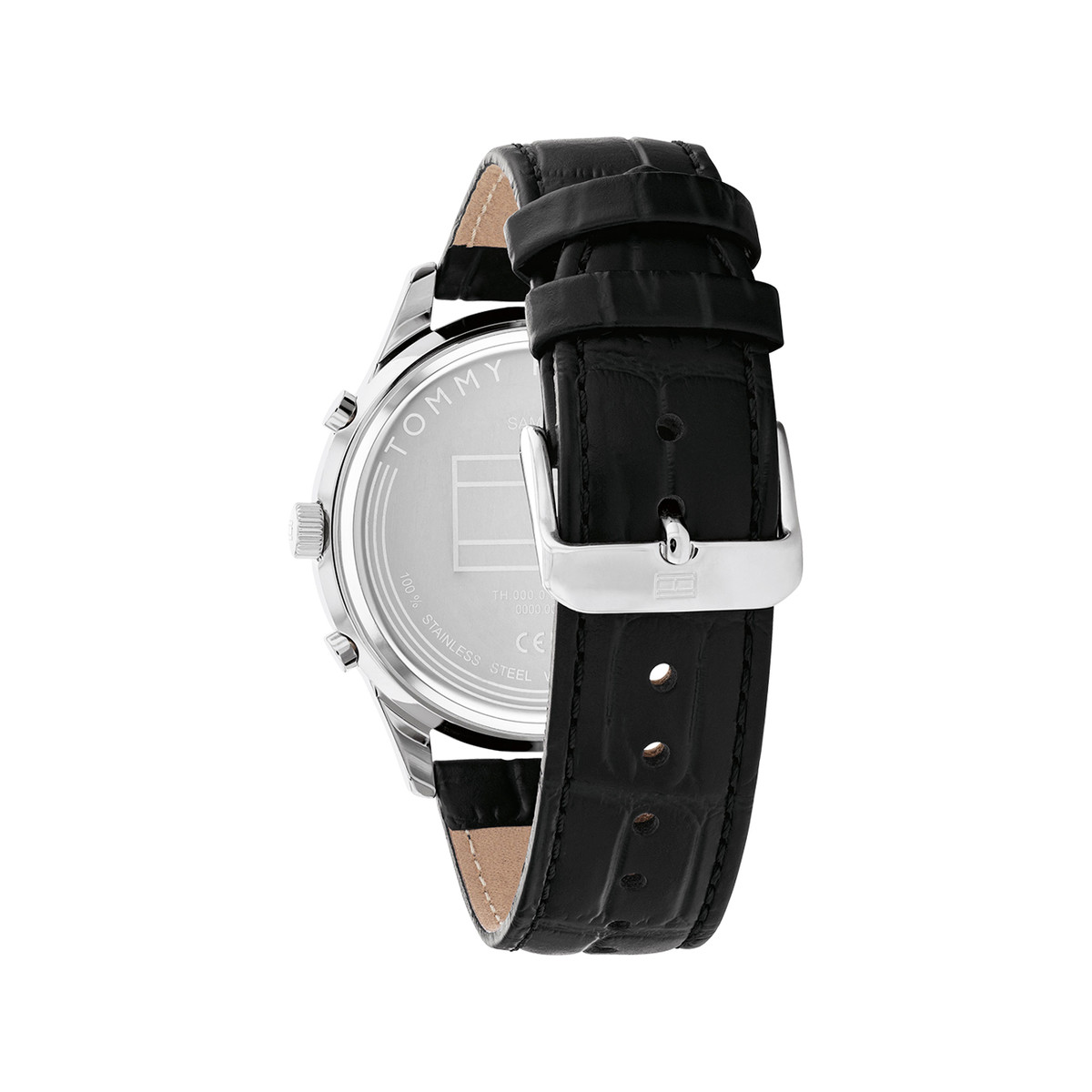Montre TOMMY HILFIGER Weston homme acier bracelet cuir noir