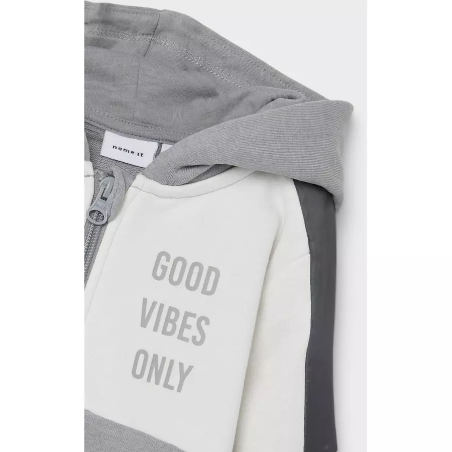name it Sweatjacke Nmmbrandur Ultimate Grey
