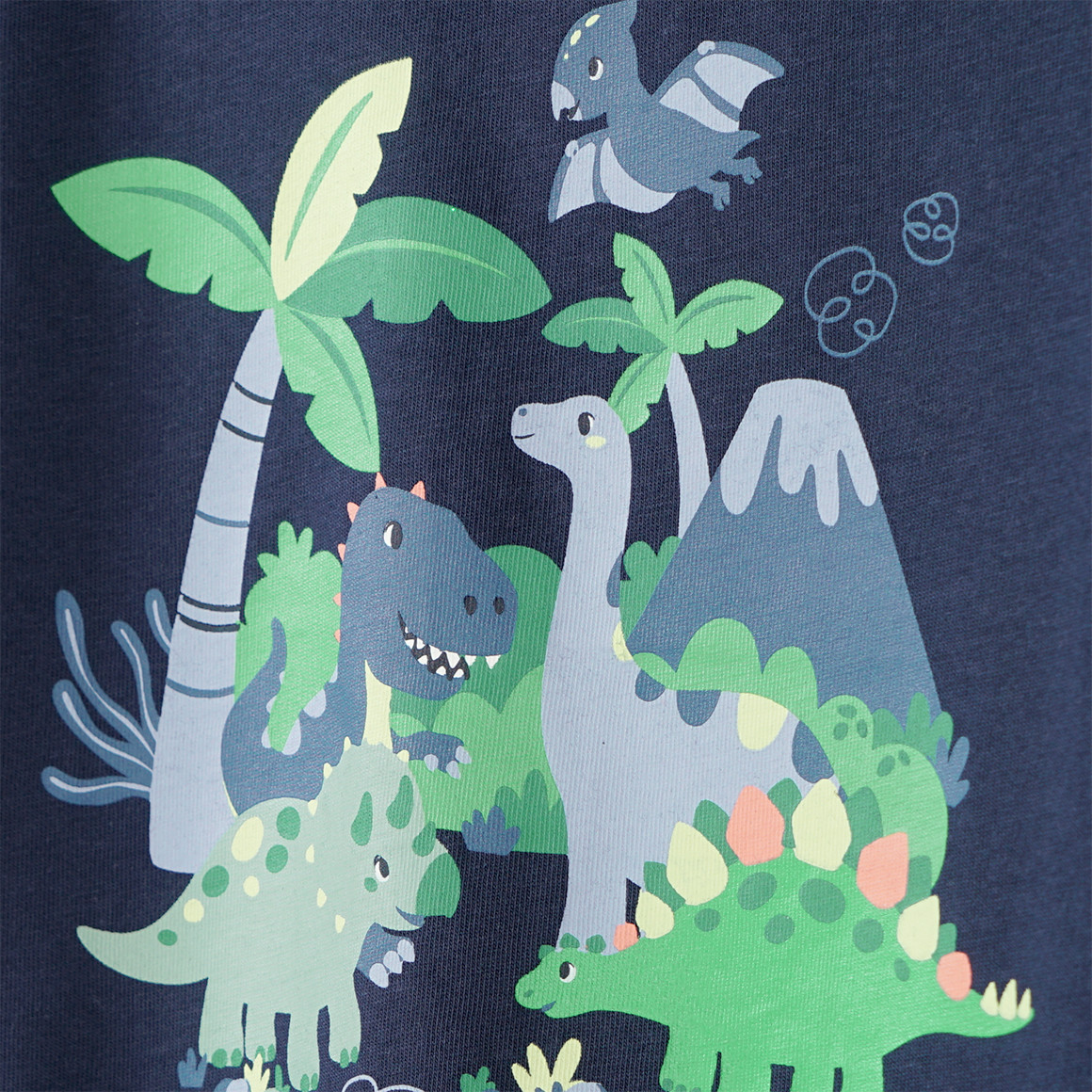 Topomini Baby T-Shirt mit Dino-Motiven dunkelblau