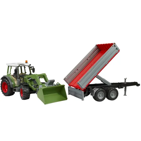 BRUDER® 02182 Fendt Vario 211 mit Frontlader und Bordwandanhänger