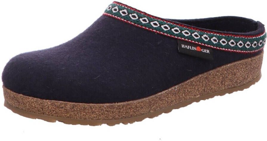 Haflinger pantoffel Franzl kleur Mittelblau