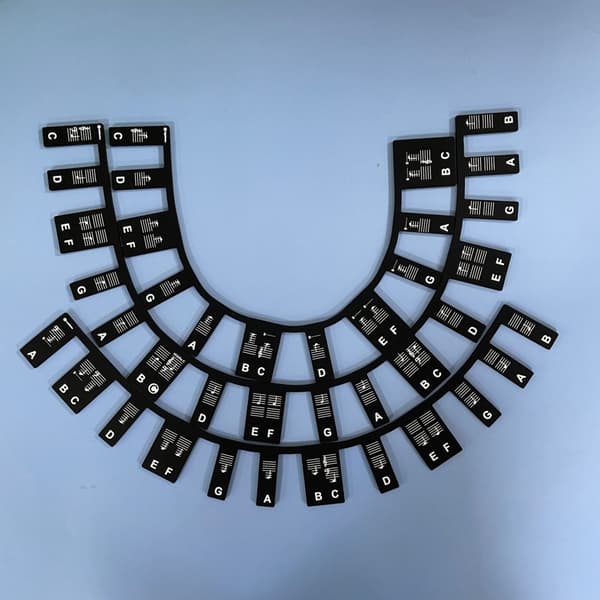 INF Avtakbart pianokeyboard Noteetikett 88 tangent Sort