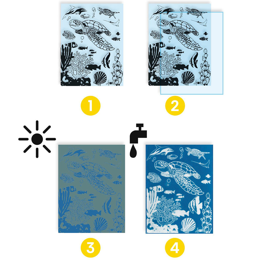 djeco knutselset cyanotype ultramarine