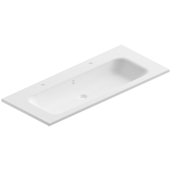 Plan vasque en résine blanc mat Pura 120 cm
