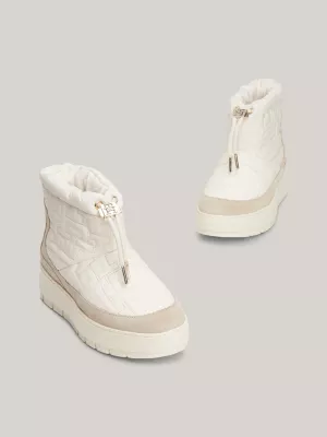Botas de neve TH Monogram em camurça