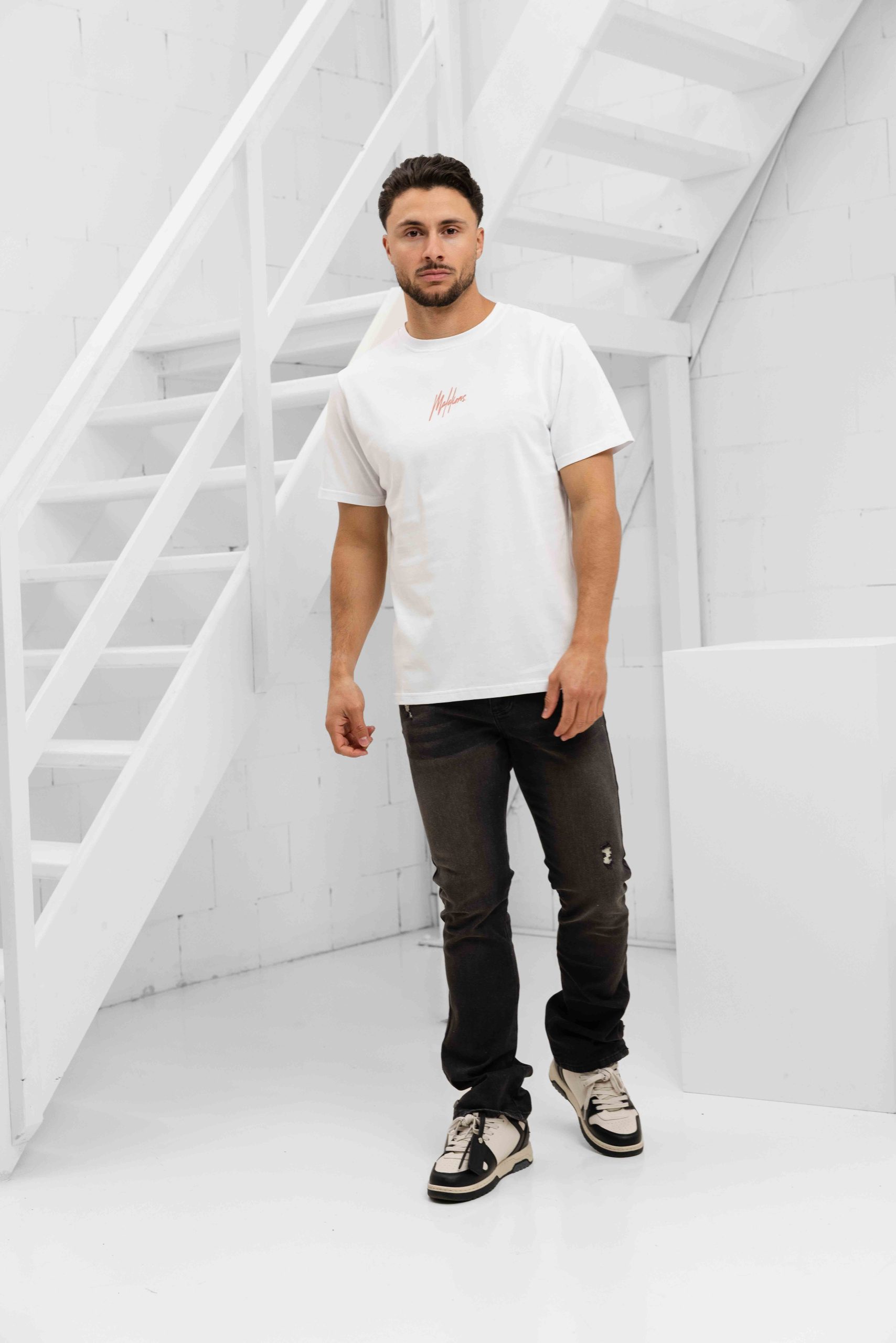 Malelions Retreat T-Shirt Heren Wit