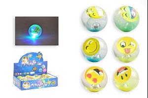 BALLE REBONDISSANTE SOURIRE LUMINEUSE DIAM.6.5CM