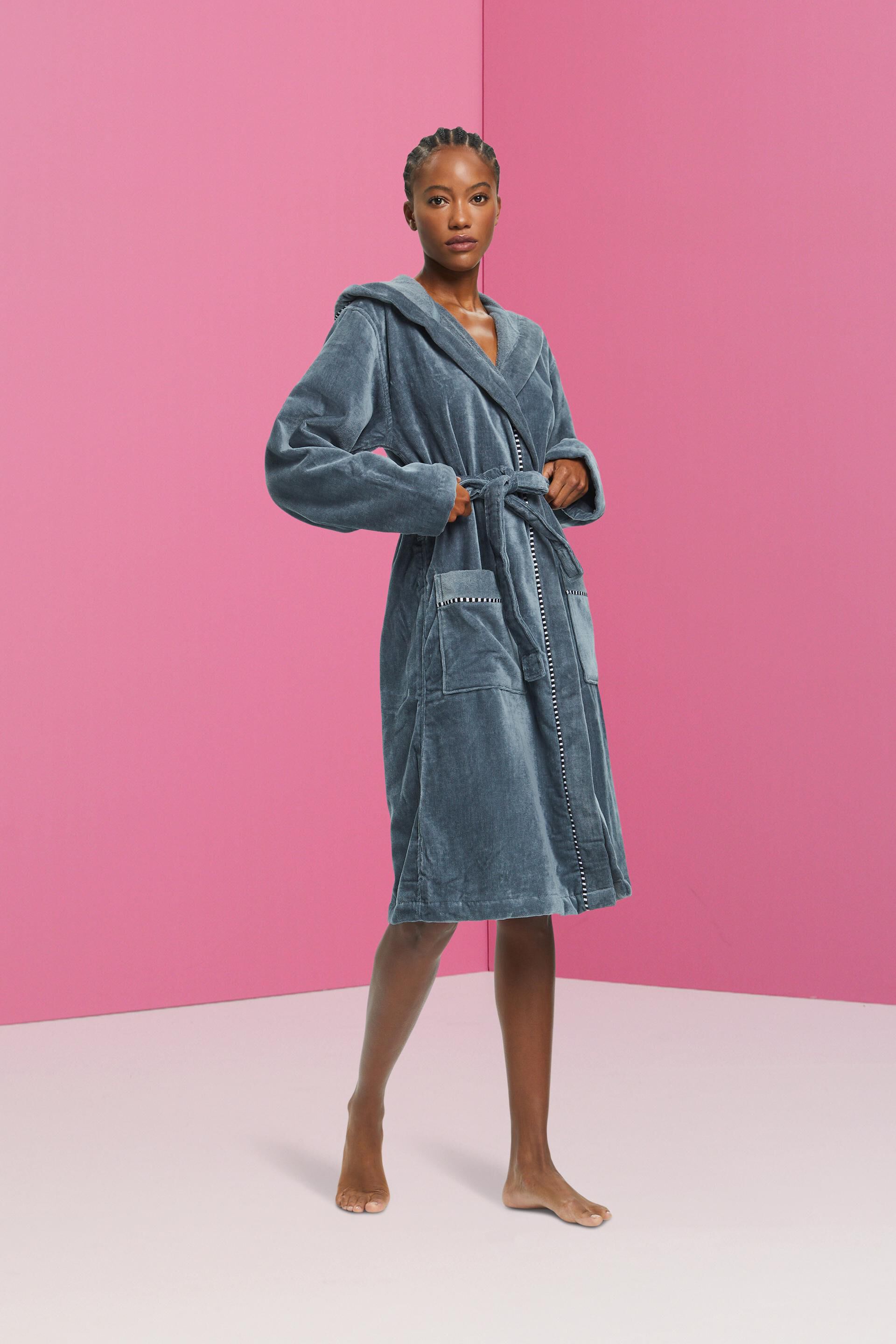 Peignoir en velours, 100 % coton