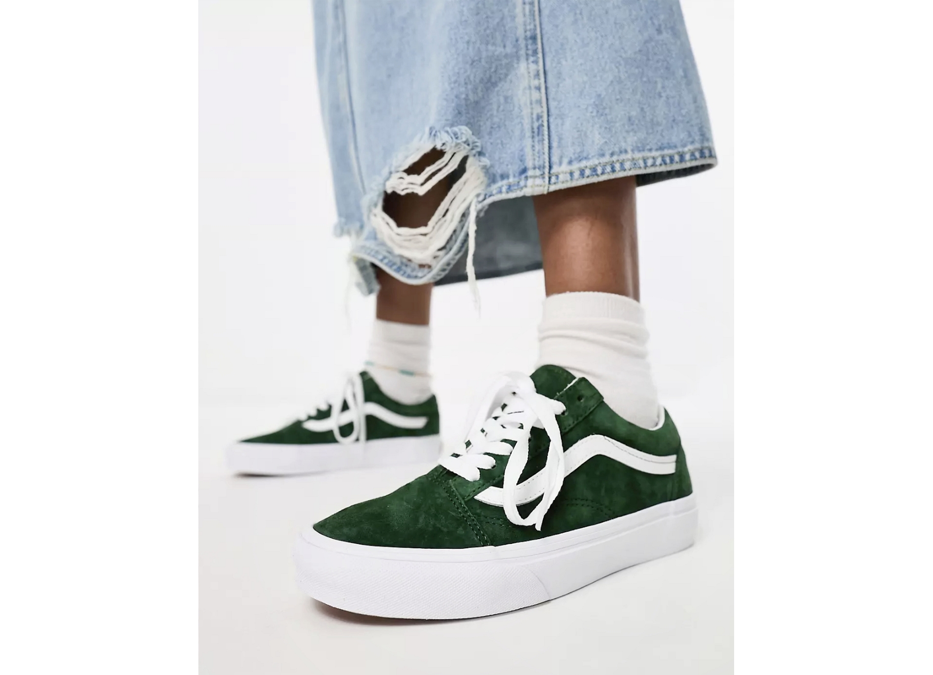Ua old skool vert blanc