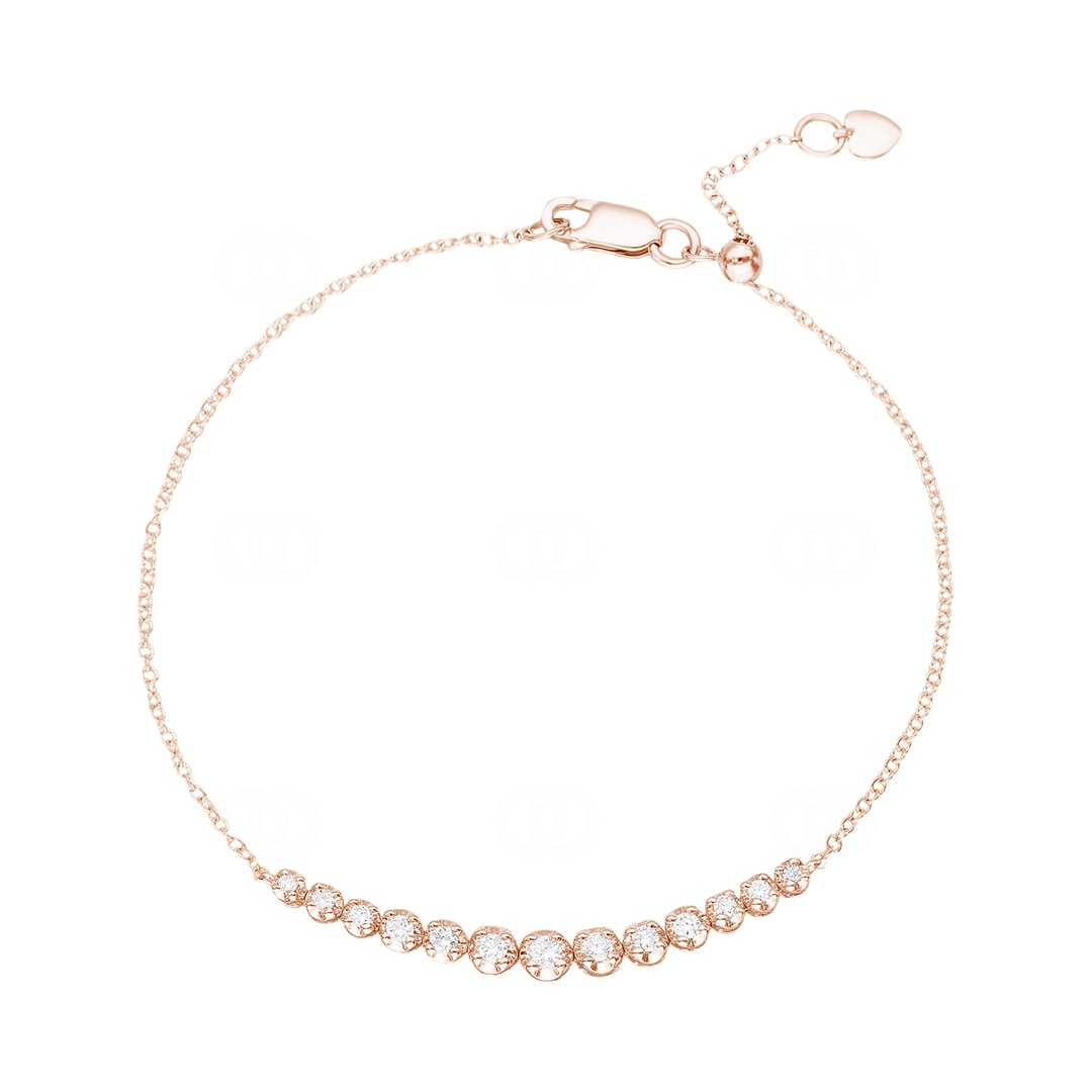 0.25 Karat Diamantarmband 750/18 K Roségold